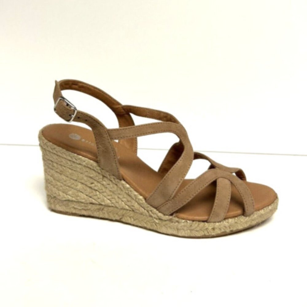 Eric Michael Womens Lindsey Sandal Taupe Size EU40 M US9.5-10